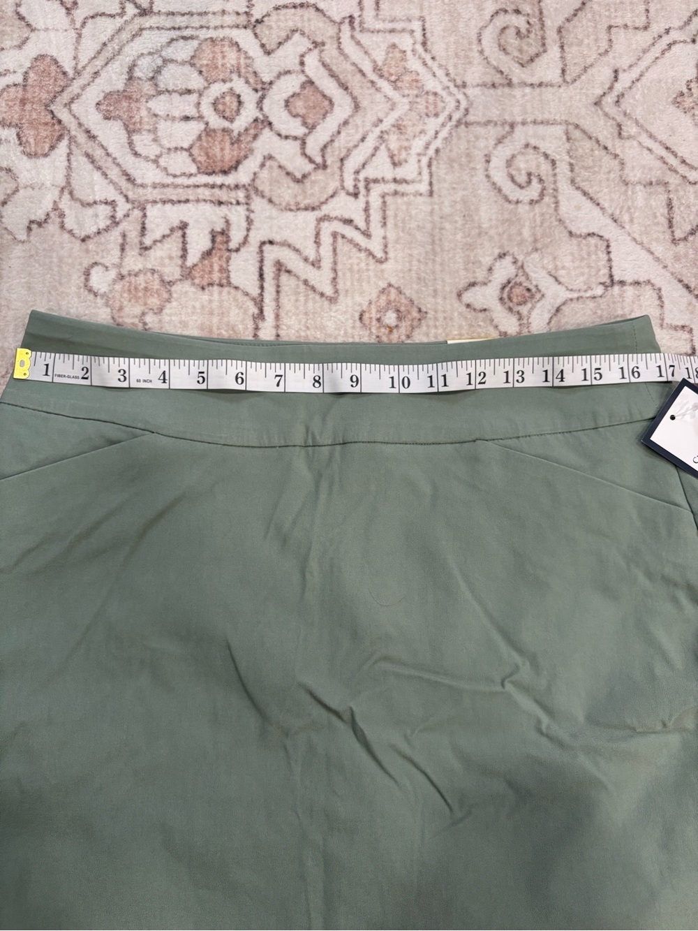 Charter Club Olive Green Mini Skirt with Side Slit - Picture 6 of 10